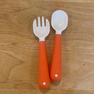 Never used baby fork and spoon with grippers